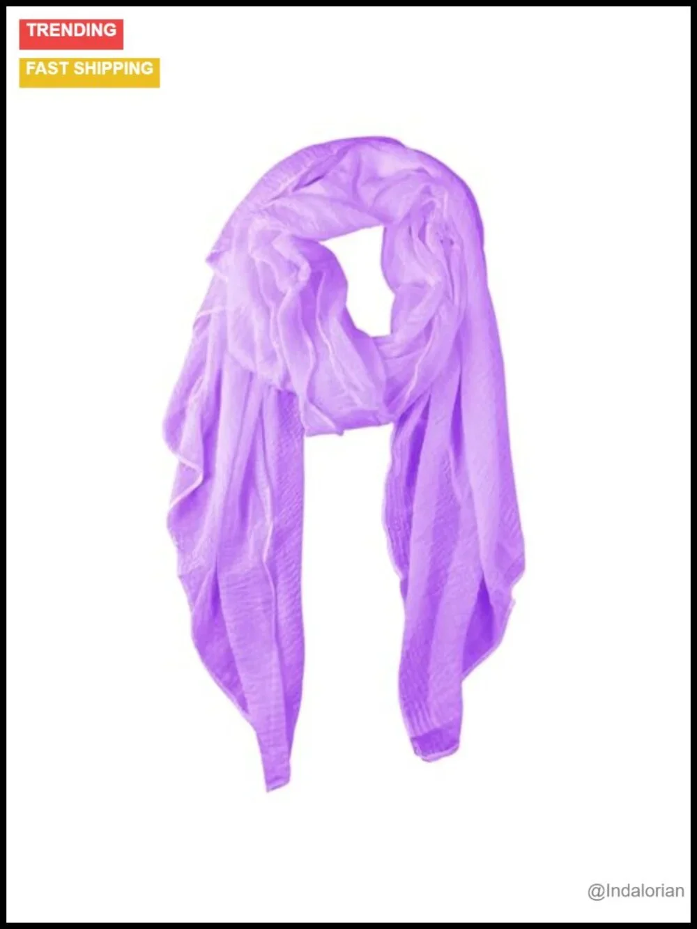 Soft Crinkle Cotton Blend Lightweight Scarf Shawl Wrap 65x30